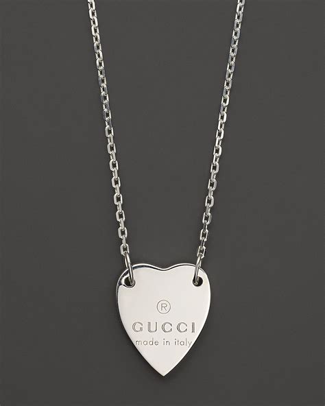 gucci double g necklace with diamonds|Gucci engraved heart necklace.